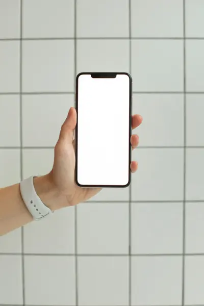 hand-held phone mockup template